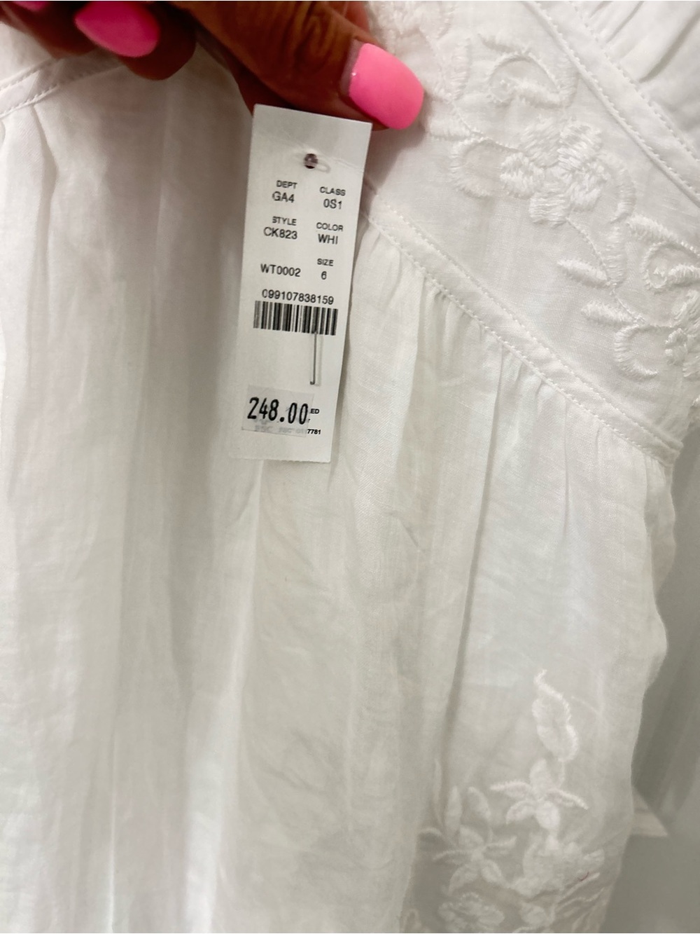 J. Crew White Embroidered Midi Dress NWT - Picture 3 of 10
